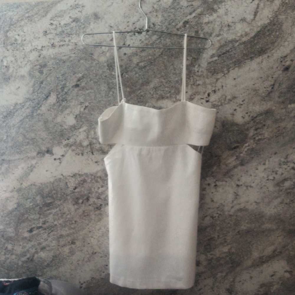 Zara Strapless Cream Dress
